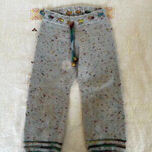Misha & Puff Snowy Day Leggings, size 3-4 years, Stained Glass Confetti, As-is